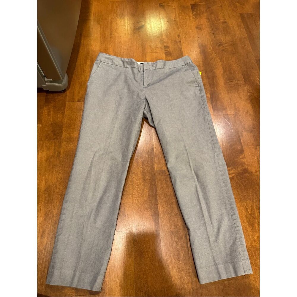 Banana Republic Martin Fit Pants Womens 8 Gray Stretch Ankle Career Office Work